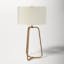 Gio 25" Brass White Drum Shade Metal Table Lamp