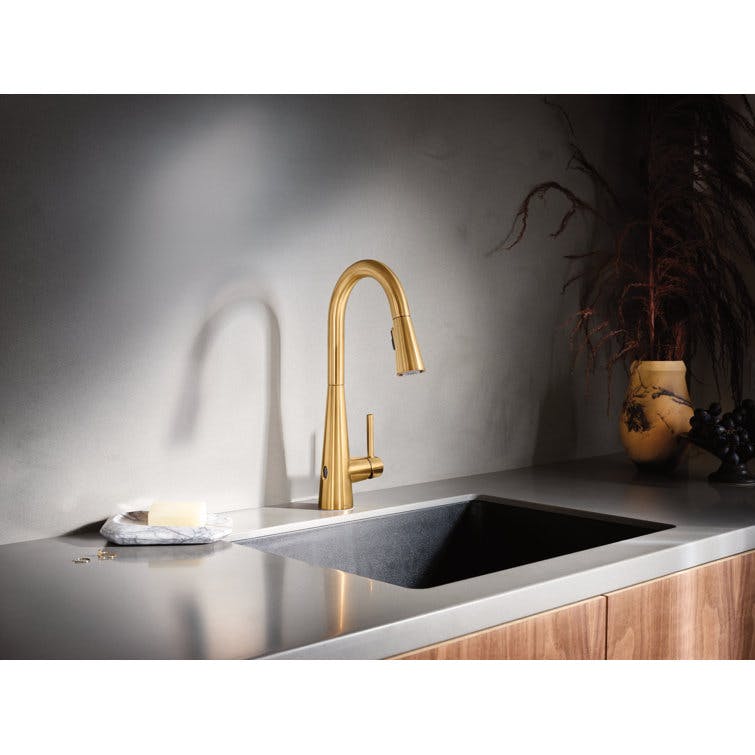 Moen Sleek MotionSense Wave Single Handle Pulldown Kitchen Faucet with Power Clean Technology