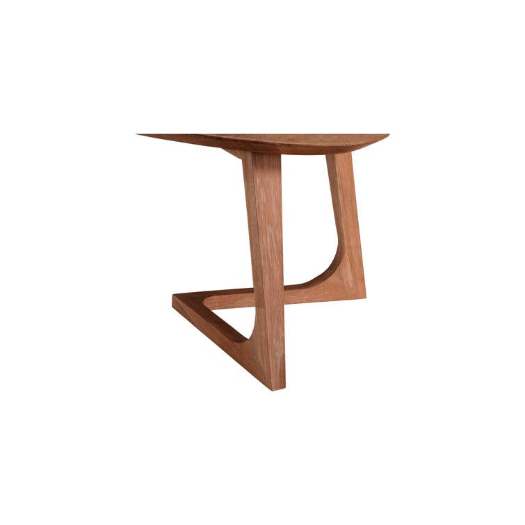 Sculptural Ash Wood Side Table (24")