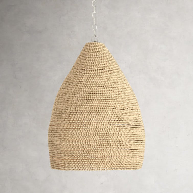 Pacifica Single Light Solid Wood Wood Dimmable Pendant