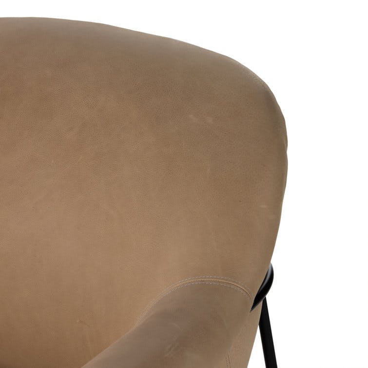 Penelope Accent Chair - Taupe leather