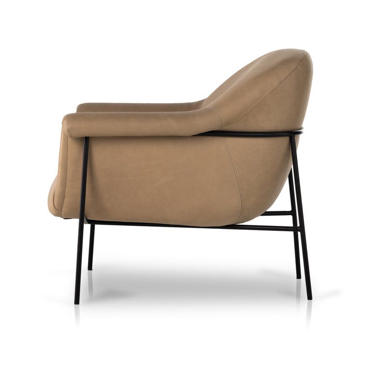 Penelope Accent Chair - Taupe leather