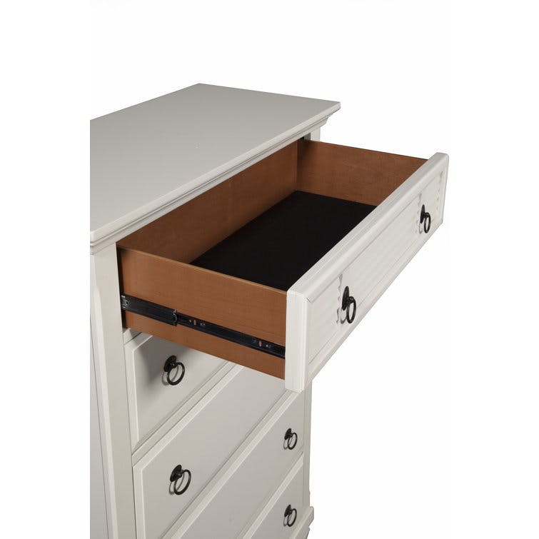 Onyx 5-Drawer White Dresser