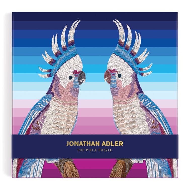 Jonathan Adler Parrots 500 Piece Puzzle from Galison - 20" x 20" Puzzle Featuring Iconic Art by Jonathan Adler, Thick & Study Pieces, Challenging Jigsaw Puzzle for Adults, Great Gift Idea!