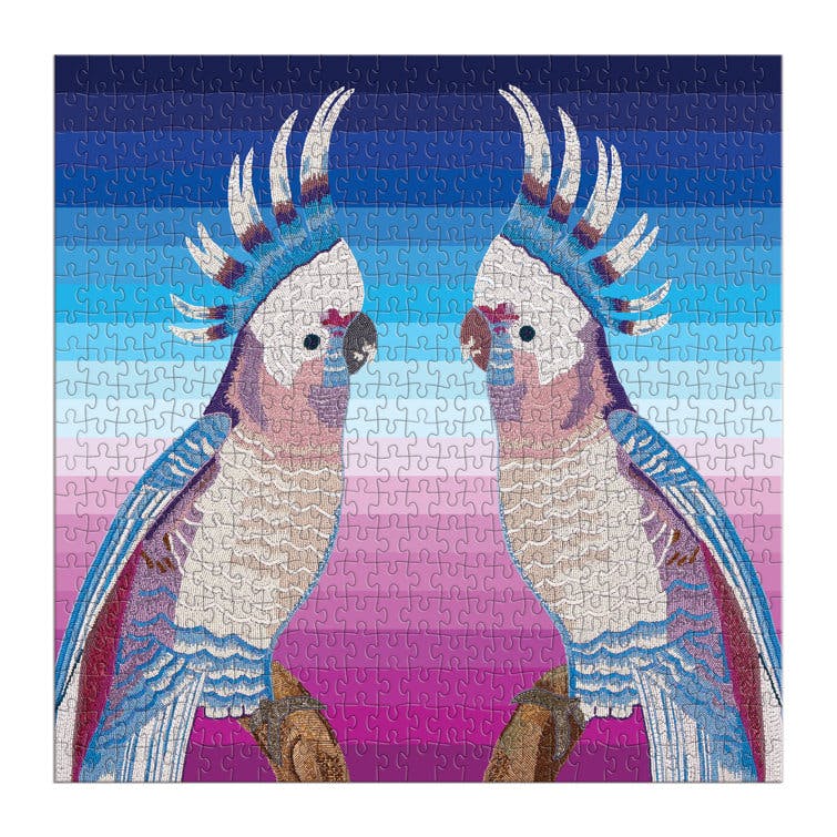 Jonathan Adler 20"x20" Parrots 500 Piece Puzzle