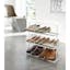 Tower Wide White Steel 3-Tier Shoe Rack with Handles