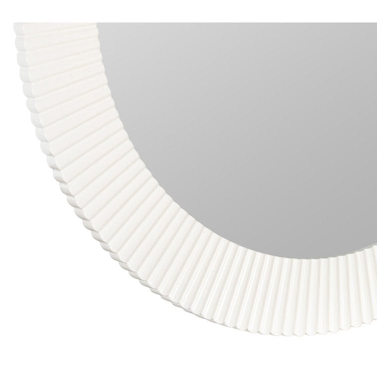 Novalee Round Mirror - White