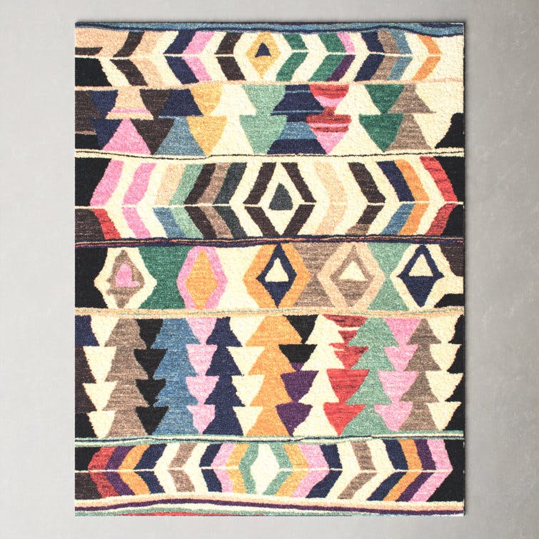 Darcy 9'6"x13'6" Multi Hand Tufted Wool Area Rug