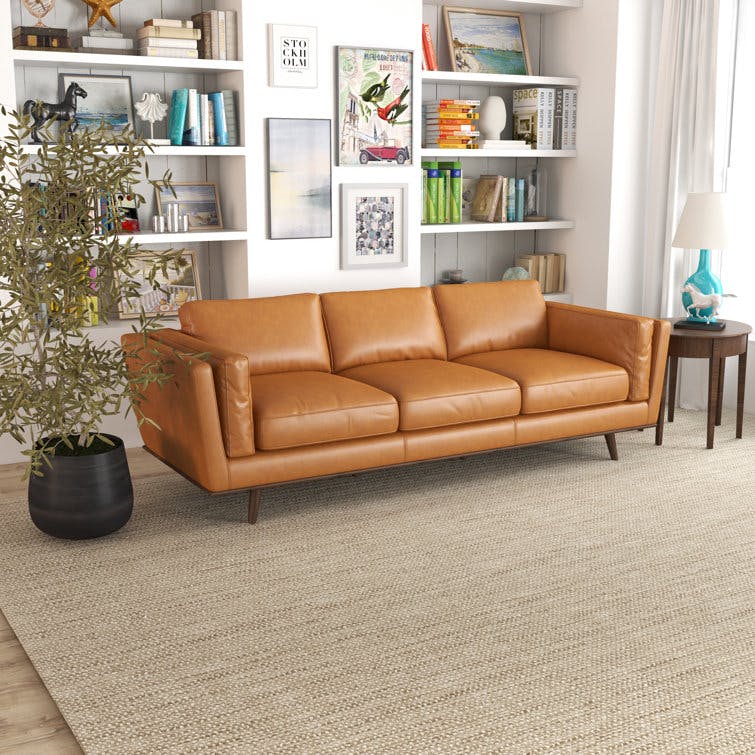 Lidia 89'' Genuine Leather Sofa
