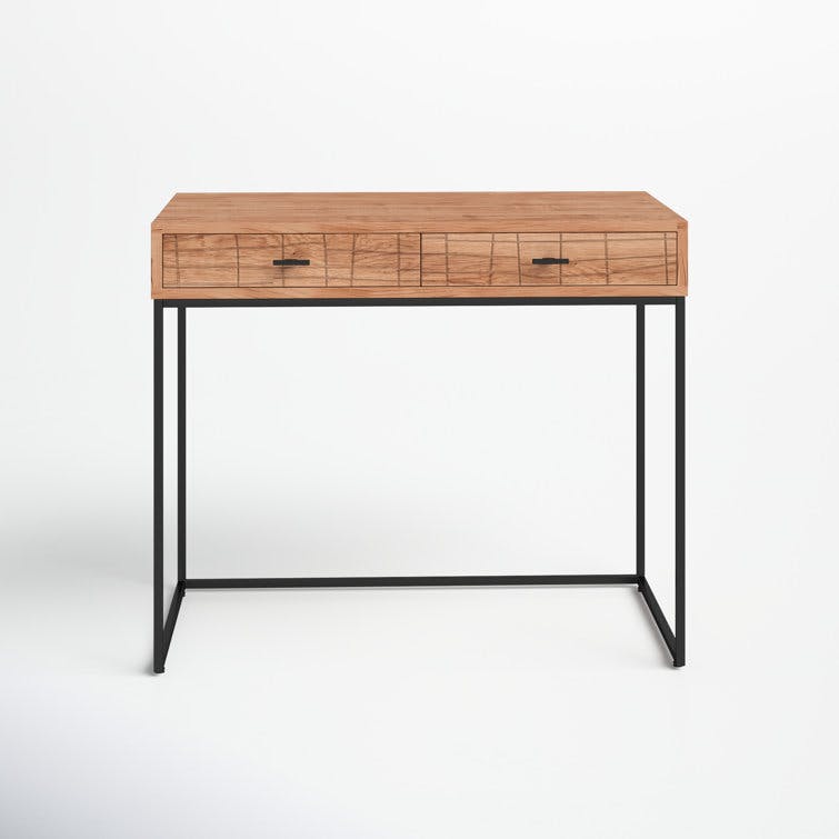 Winton Contemporary Natural Wood Writing Desk