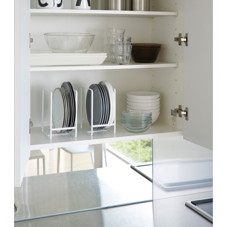 Yamazaki Home Plate Rack/Dish Stand/Dish Storage/Plate Holder, Large, Steel, Large