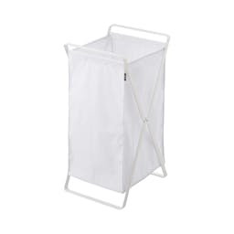 Yamazaki Home Laundry Basket - Foldable Storage Hamper Organizer, Steel, 10.9 gallons, Handles