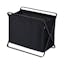 Compact Collapsible Steel Frame Laundry Hamper with Handles, Black