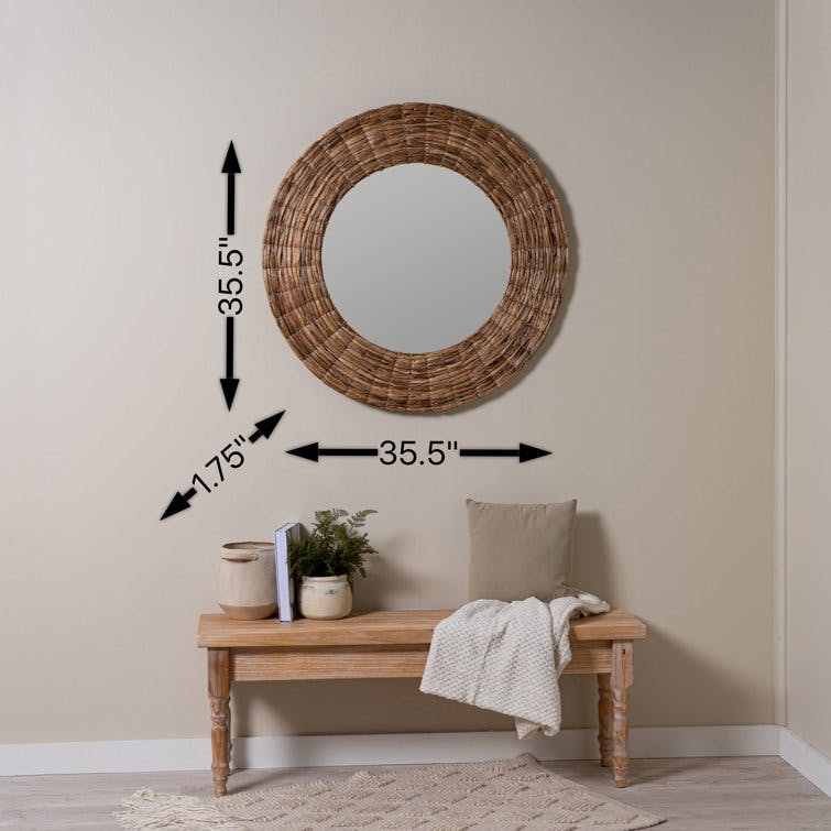 Shyla Round Mirror - Natural