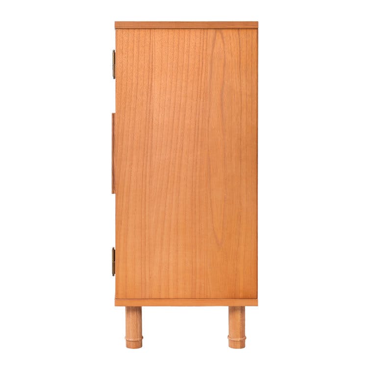 Delancey 2-Door Blond Rattan Storage Cabinet