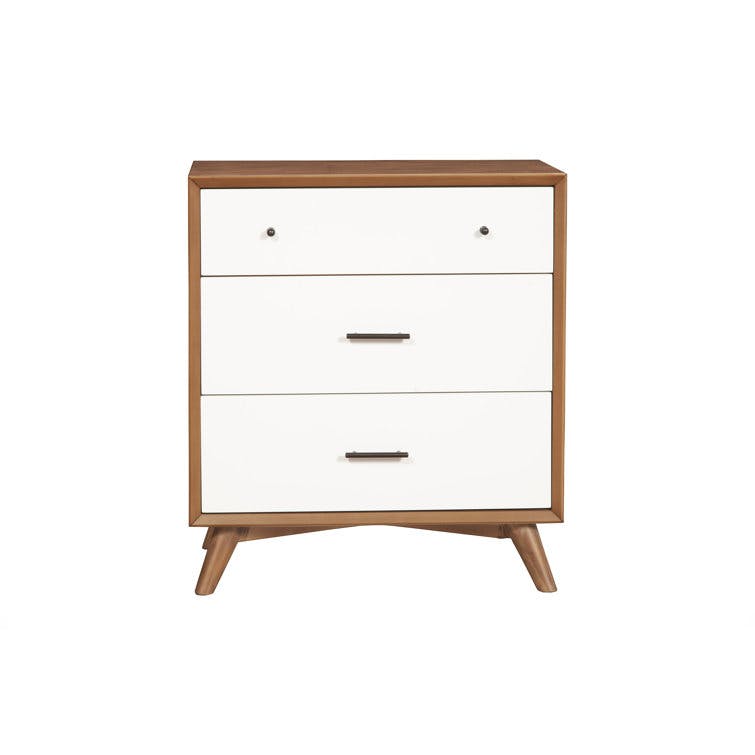 Williams 32" Acorn/White 3-Drawer Solid Wood Chest