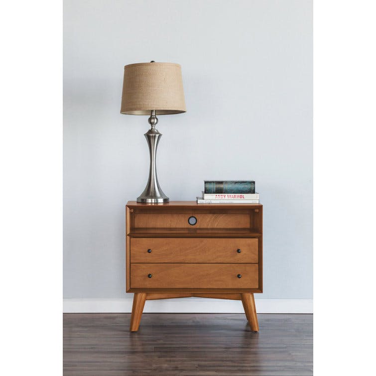 Williams 2 - Drawer Solid Wood Nightstand