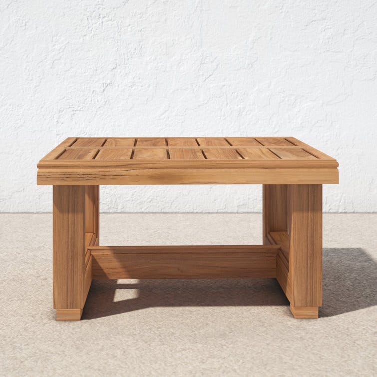 Melrose 23.62" Square Teak Outdoor Side Table