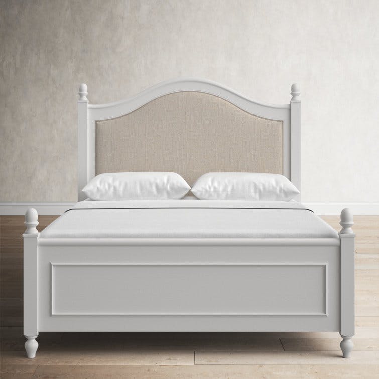 Penelope Arched Queen Upholstered Wood Bed