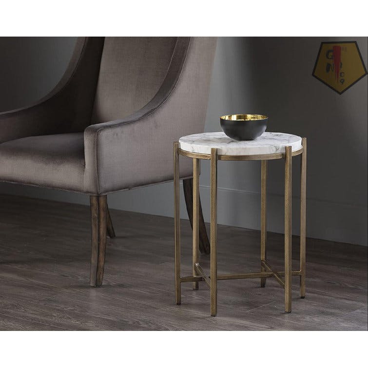 Mixt Brushed Iron Side Table