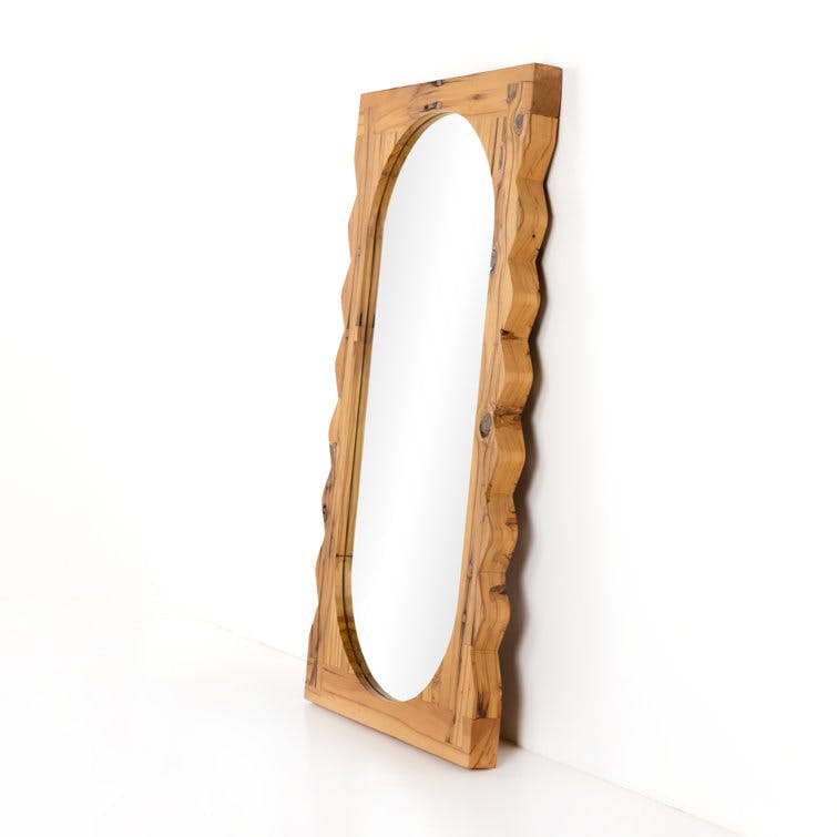 Meisel Black Reclaimed Pine Floor Mirror