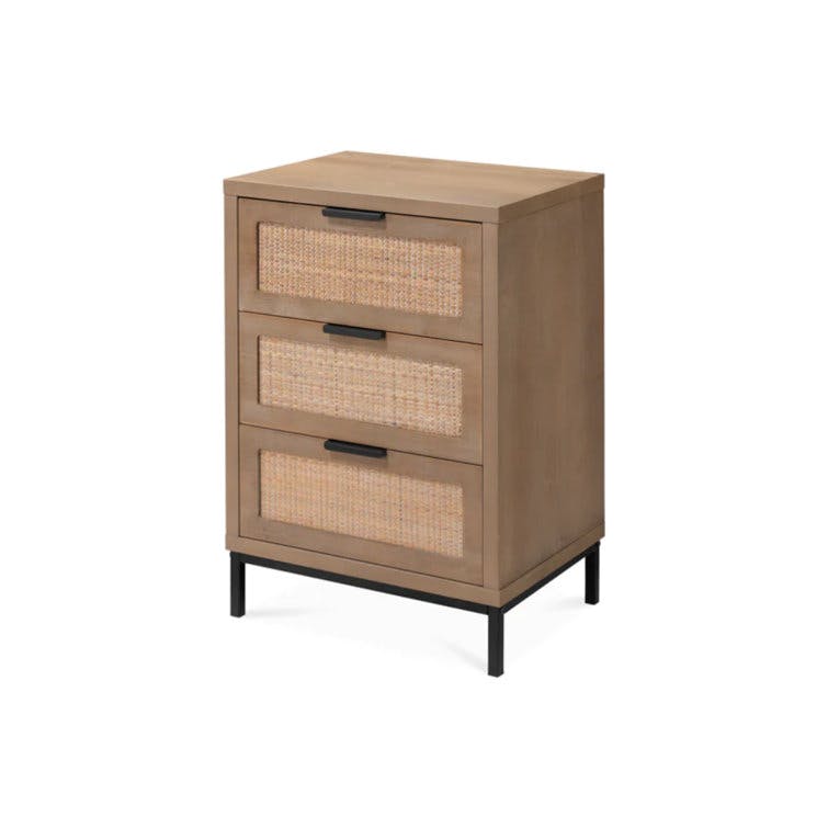 Mary 3-Drawer Brown/Black End Table
