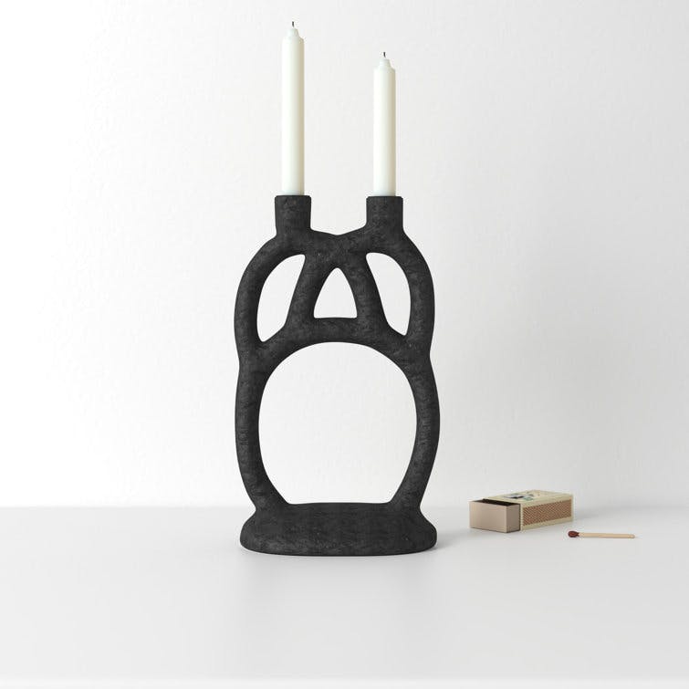 11.5" Resin Tabletop Candlestick