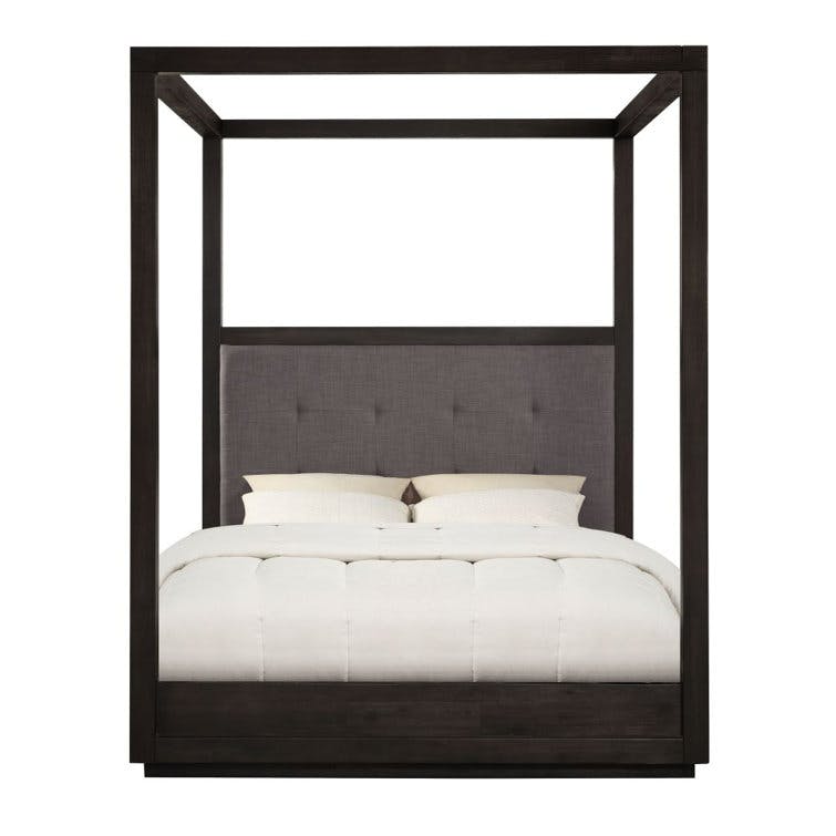 Eloise Tufted Upholstered Canopy Bed
