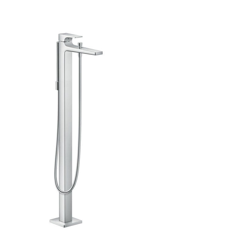 Metropol Chrome Single Handle Freestanding Tub Filler with Hand Shower