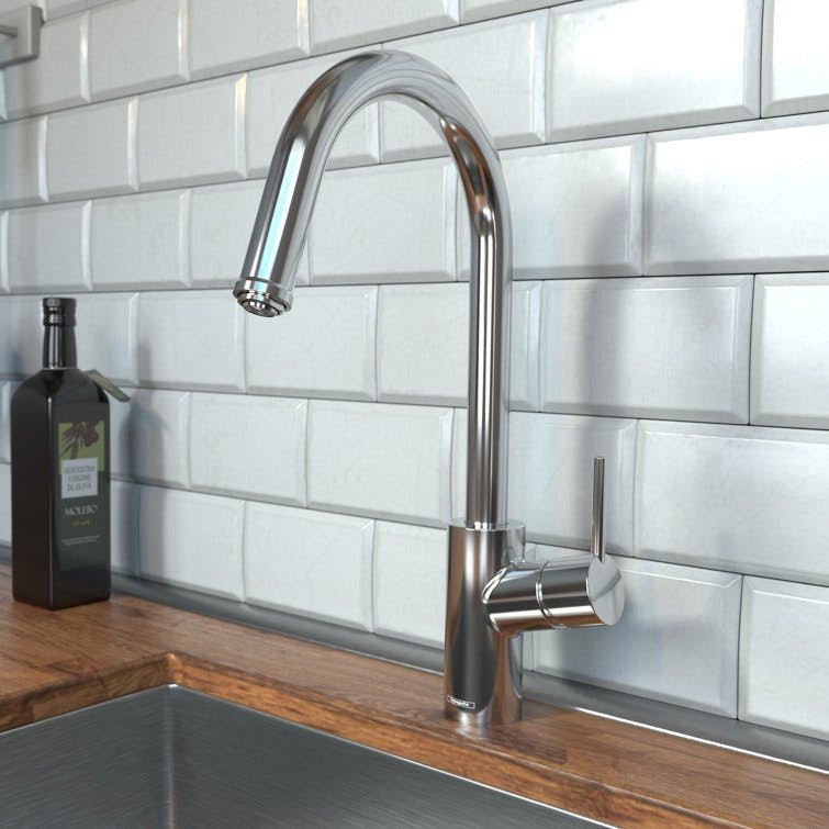 Talis S² Higharc Chrome 1-Spray Kitchen Faucet with Supply Lines