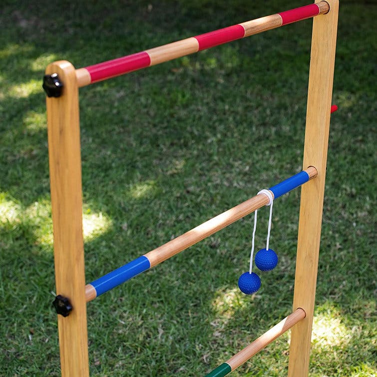 Wooden Ladder Toss Game Set with Carrying Case