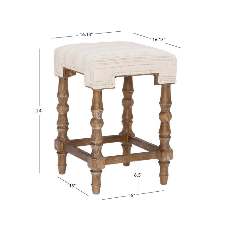 Shelly Backless Counter Height Barstool Natural - Linon