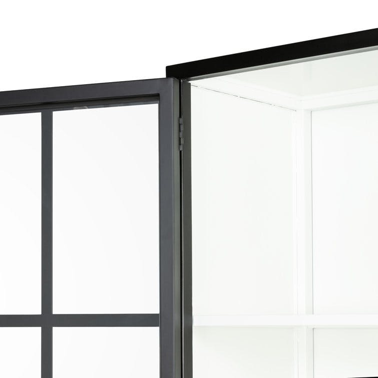 Wilcox Black Glass Curio Cabinet