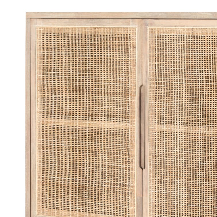 Yvette 40" Woven Tall Rectangle Accent Cabinet