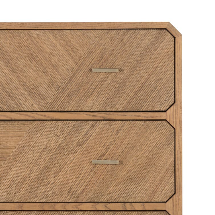 Caspian Natural Ash Veneer 4-Drawer Contemporary Dresser