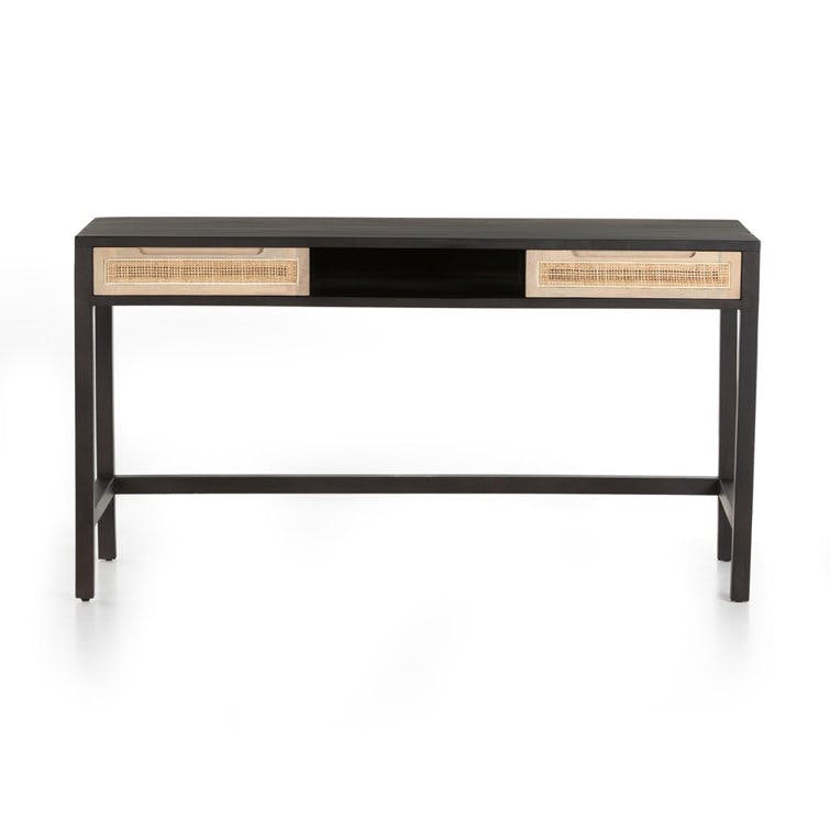 Margot Modular Desk with Filing Cabinet - Black