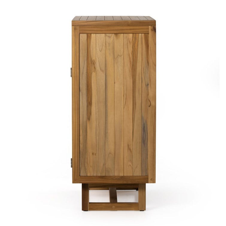 Anson 36" Natural Teak Wood Outdoor Cabinet
