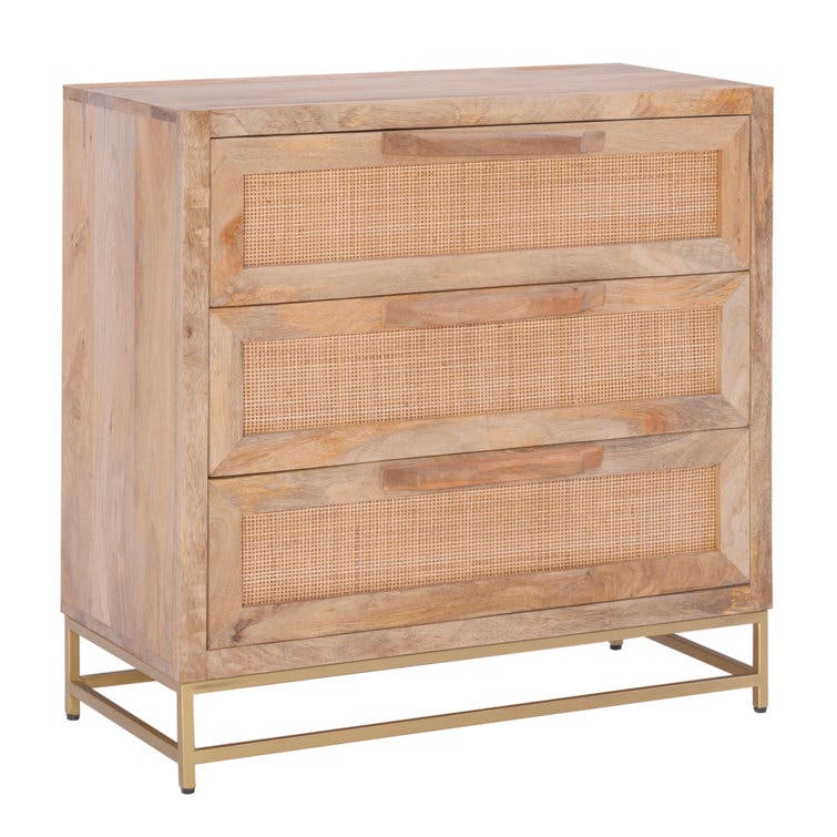 Leanne 3 Drawer 30" W Solid Wood Dresser