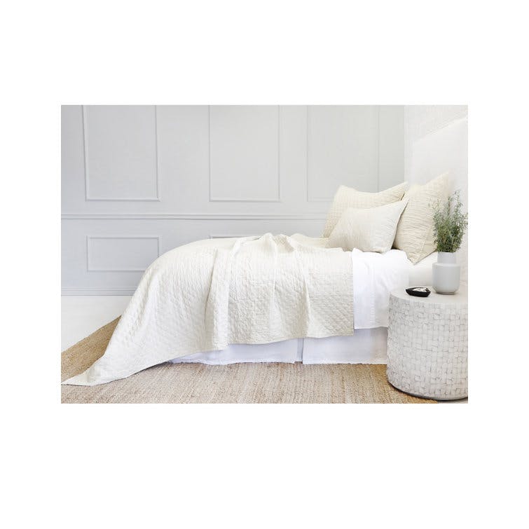 Hampton Quilted Coverlet by Pom Pom at Home - Cream / Queen