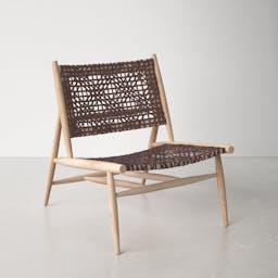 Kazbah Genuine Leather Side Chair