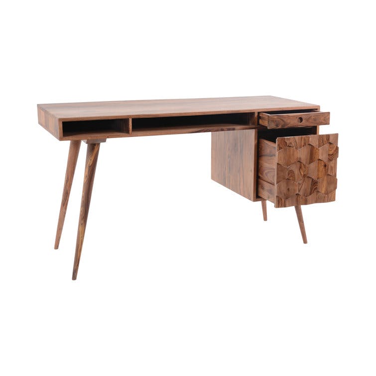 Semester Solid Wood Brown Desk