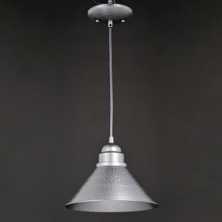 Callery Brushed Pewter Outdoor Metal Pendant