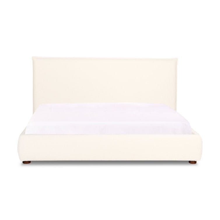 Hubert King White Upholstered Bed