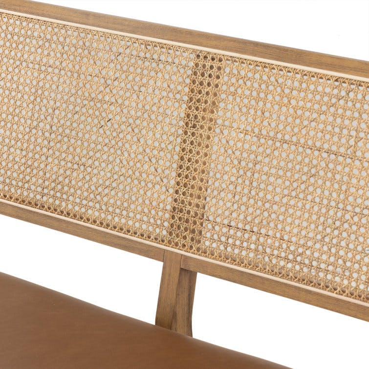 Archie Dining Bench - Butterscotch Leather