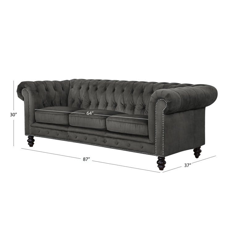 Ophelie 85" Upholstered Chesterfield Sofa