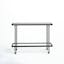 Inez 42'' Blackened Bronze Metal and Glass Console Table with Storage