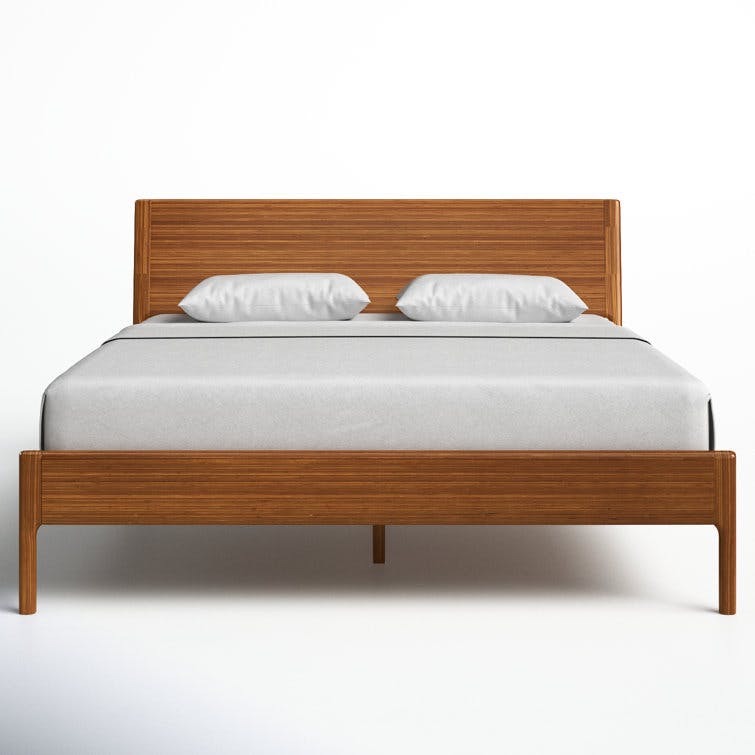 Benicio California King Amber Solid Wood Platform Bed