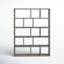 Stetson 78"H x 59"W Concrete Geometric Bookcase