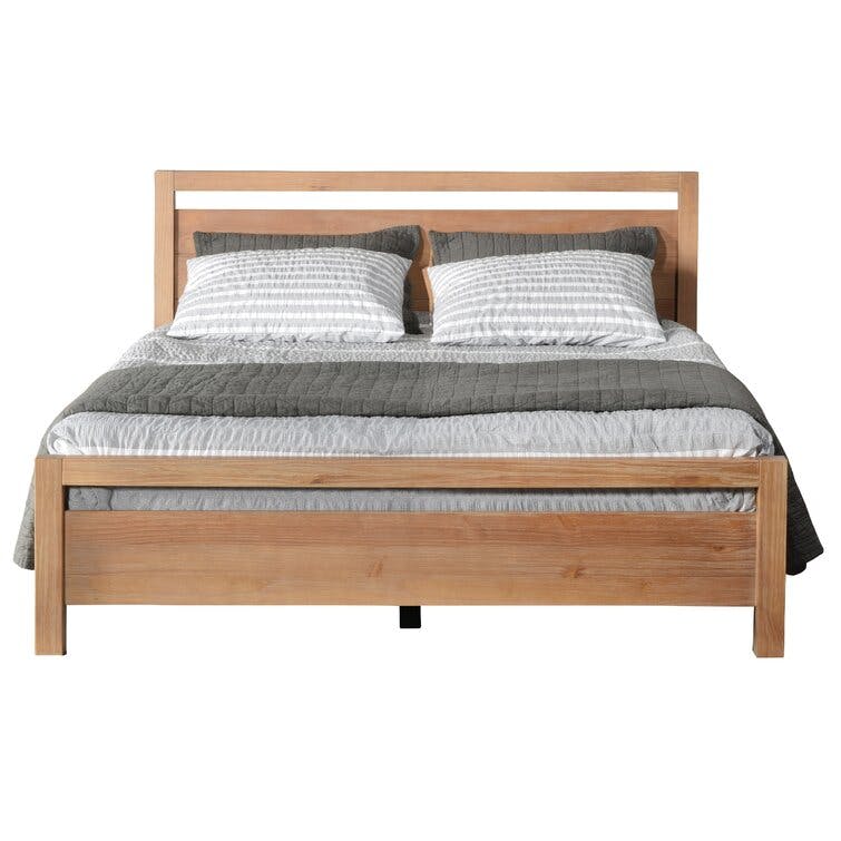 Loft Solid Wood Panel Bed
