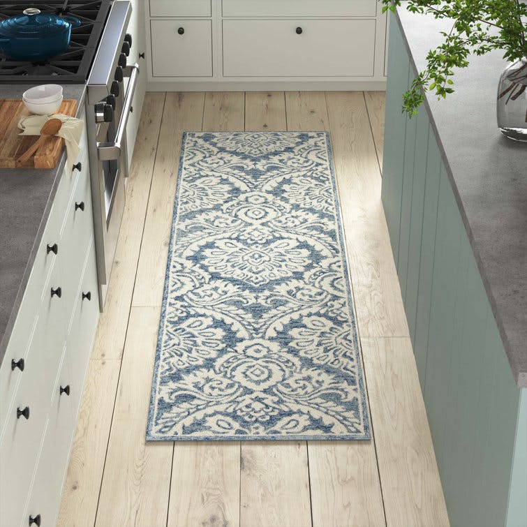 Tansy Blue/Ivory Hand Tufted Wool Rug
